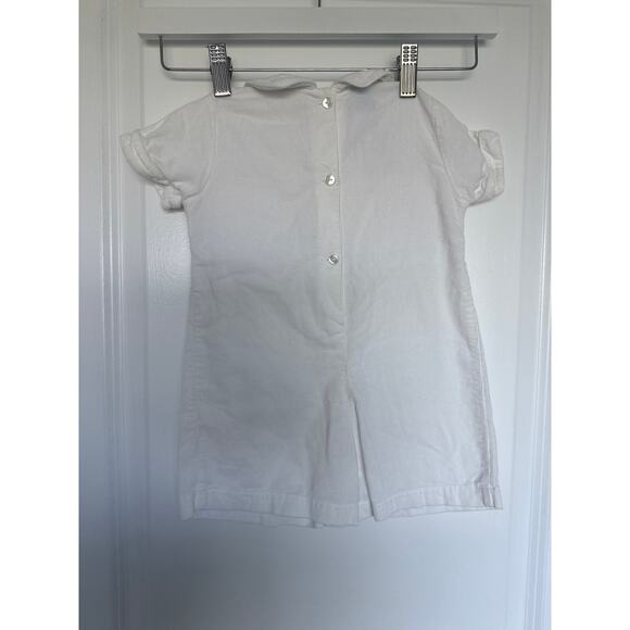 Anavini Hand Smocked Silk Corduroy Shortalls, 24M - Picture 2 of 5